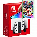Nintendo Switch OLED Model W/ White Joy-Con Console with Mario Kart 8 Deluxe Game $359.99