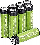 8-Pack Amazon Basics AA 2000mAh Rechargeable Batteries $6.67