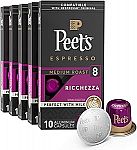 Peet's Coffee, Medium Roast Espresso Pods Ricchezza Intensity 8, 50 Count $23.95