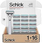 Schick Quattro Titanium Razor with 16 Refill Blades $16.49 and more