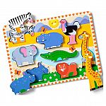 8-Piece Melissa & Doug Safari Wooden Chunky Puzzle $5