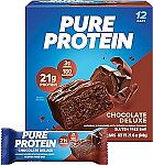 12-Ct Pure Protein Bars Chocolate Deluxe 1.76oz Bars $10.20 and more