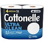 Cottonelle Ultra Comfort Toilet Paper 4 Mega Rolls $4