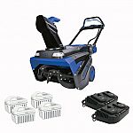 Snow Joe 96V 21" Brushless Single-Stage Cordless Snow Blower $397 and more