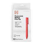 12-Pack TRU RED Fine Tip Permanent Markers $1.45 + FS