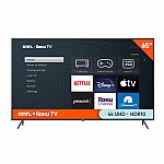 onn. 65” 4K LED Roku Smart TV $298