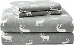 4-Piece Eddie Bauer 100% Cotton Flannel Bedding Sets $24
