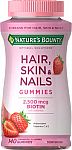 140-Count Nature's Bounty Hair, Skin & Nails w/ Biotin Gummy Vitamins $6.56