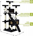 Go Pet Club 72" Cat Tree & Condo $45