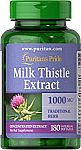 180 Count Puritans Pride Milk Thistle 4:1 Extract 1000 Mg Softgels $6.40