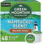 48 Count Green Mountain Coffee Roasters Nantucket Blend, Single-Serve Keurig K-Cup Pods $16