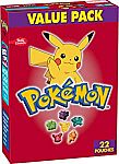 22-Ct Pokemon Fruit Flavored Snacks Treat Pouches $3.73