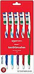 Amazon Basics Clean Plus Toothbrushes, Soft, Full, 10 Count $5.02