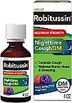 Robitussin Maximum Strength Nighttime Cough DM, Cough Medicine 4 Fl Oz $4.35