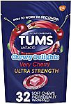 32 Count TUMS Chewy Delights Ultra Strength Antacid Soft Chews $2.56