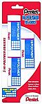 3-pack Pentel Hi-Polymer Large Block Eraser $1.64