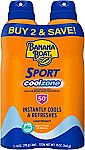 2-pack Banana Boat Sport Performance Cool Zone SPF 50 Sunscreen Spray 6oz. $6