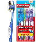 6-Count Colgate Extra Clean Full Head Toothbrushes (Soft) $4