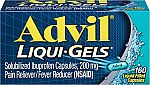 160-Count Advil Liqui-Gels Pain Reliever and Fever Reducer $9.60