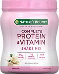 2-Count 16 Oz Nature's Bounty Complete Protein & Vitamin Shake Mix $10.65