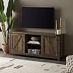 Walker Edison Georgetown Modern Farmhouse Double Barn Door TV Stand $106