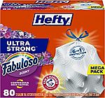 80-Ct 13-Gal Hefty Ultra Strong Tall Kitchen Trash Bags $11