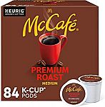 84 Count McCafe Premium Medium Roast K-Cup Coffee Pods $17 (Targeted)