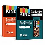 24-Count 1.4-Oz KIND Nut Bars Dark Chocolate Variety $16.03 and more