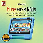 All-new Amazon Fire HD 8 Kids tablet with 1 yr of games, ebooks, movies $99.99