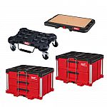 Milwaukee PACKOUT 3 / 2 Drawer Combo Tool Box w/ Work Top / Dolly $329