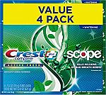 4-pack Crest Complete Active Fresh + Whitening Toothpaste, 5.5oz $7.99