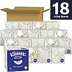 18 x 60 Count Kleenex Expressions Ultra Soft Facial Tissues $15.87