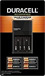 Duracell Ion Speed 1000 Battery Charger + 6 AA & 2 AA Pre-Charged Rechargeable Batteries $17