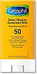 CETAPHIL Sheer Mineral Sunscreen Stick 0.5 Oz $5.24