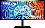 SAMSUNG Viewfinity S65UA 34" Ultrawide QHD Curved Monitor (LS34A654UBNXGO) $299.99