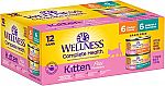 12-Pk 3 Oz Wellness Complete Health Wet Kitten Food $11.69