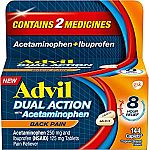 144-ct Advil Dual Action Back Pain Caplets $11