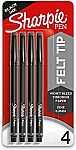4-Count Sharpie Fine Point 0.4 mm Felt Tip Pens (Black) $4.25