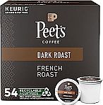 54-Count Peet's Coffee, Dark Roast K-Cup Pods, French Roast $20.69