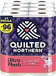 24 Mega Rolls of Quilted Northern Ultra Plush 3-Ply Toilet Paper $18