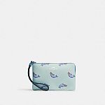 Coach Corner Zip Wristlet $26 and more