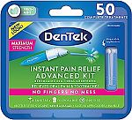 50 Count DenTek Instant Oral Pain Relief Maximum Strength Kit for Toothaches $5.50