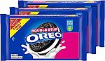 OREO Double Stuf Chocolate Sandwich Cookies, Family Size, 3 Packs $8