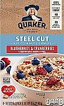8 Ct Quaker, Instant Steel Cut Oatmeal, Cranberries And Blueberries $2.32