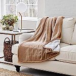 Eddie Bauer Reversible Sherpa Heated Electric Throw Blanket $16.91