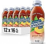 12-Pack 16 Oz Snapple Zero Sugar Peach Tea $8.54