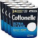 56 Mega Rolls Cottonelle Toilet Paper + $15 Amazon Credit $48