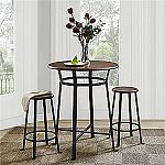 Dorel Living Montgomery 3-Piece Dining Set, Dark Mahogany $87.80