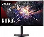 Acer Nitro XZ270 Xbmiipx 27" 1500R Curved FHD Gaming Monitor $109.51