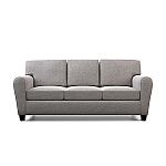 Brookside Abby 88 in. Gray Polyester Upholstered 3-Seater Rolled Arm Sofa $385